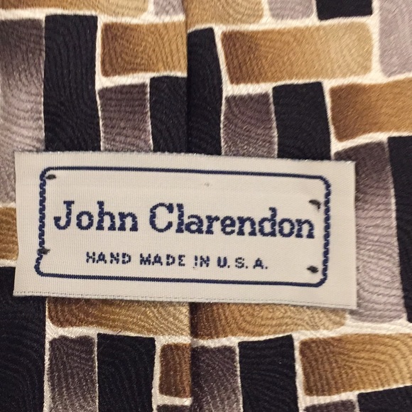 💰50% OFF Bundle of 5 Ties💰100% Silk Mens Tie, EUC by John Clarendon - Picture 4 of 5